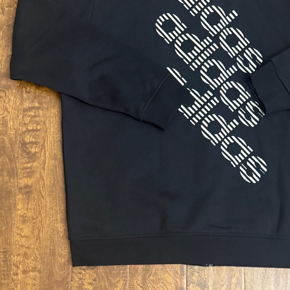 Adidas Black Graphic Logo Jacket With a Hood Size L - Picture 16 of 16